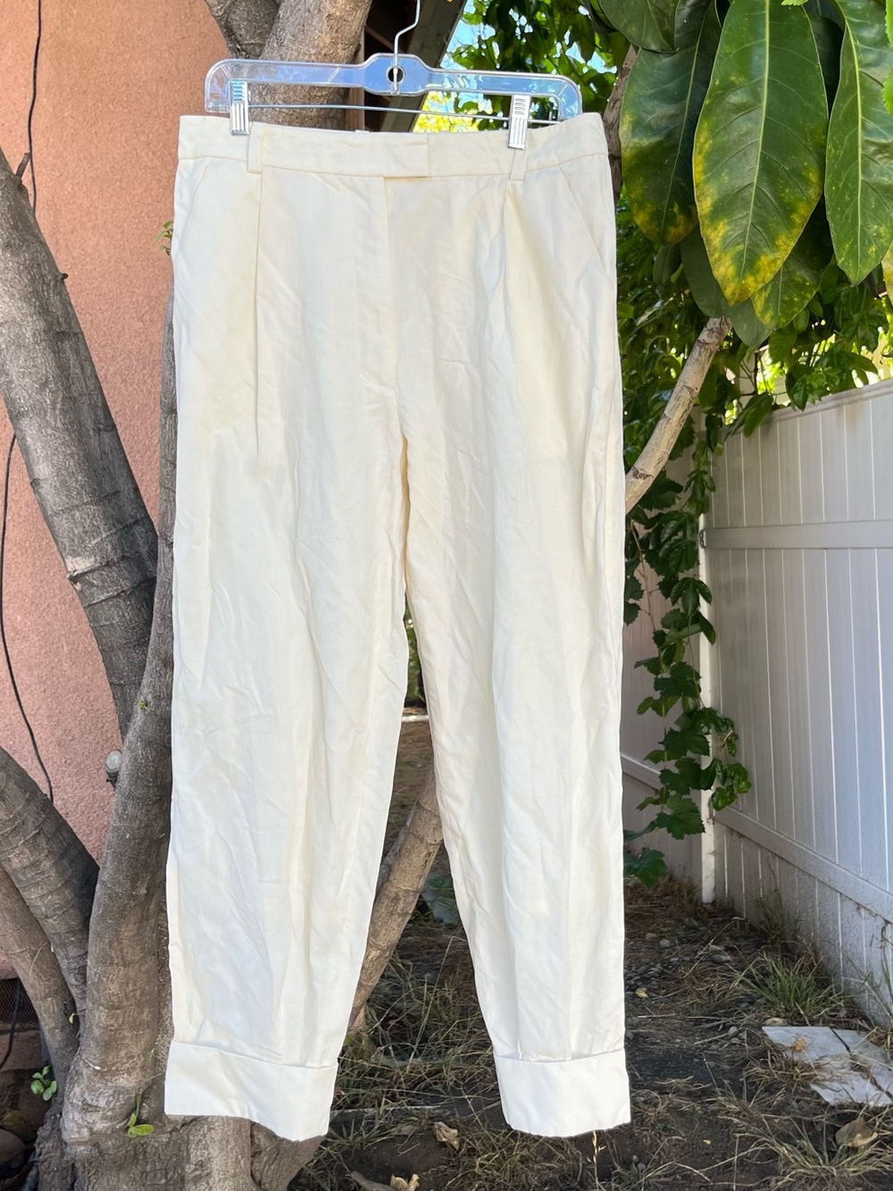 3.1 Phillip Lim Cream Pleated Trouser Pants .